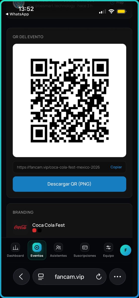 QR del evento y branding